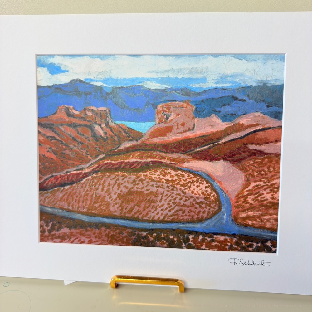 Canyon 11x14” Landscape Art Print with White Mat- signed